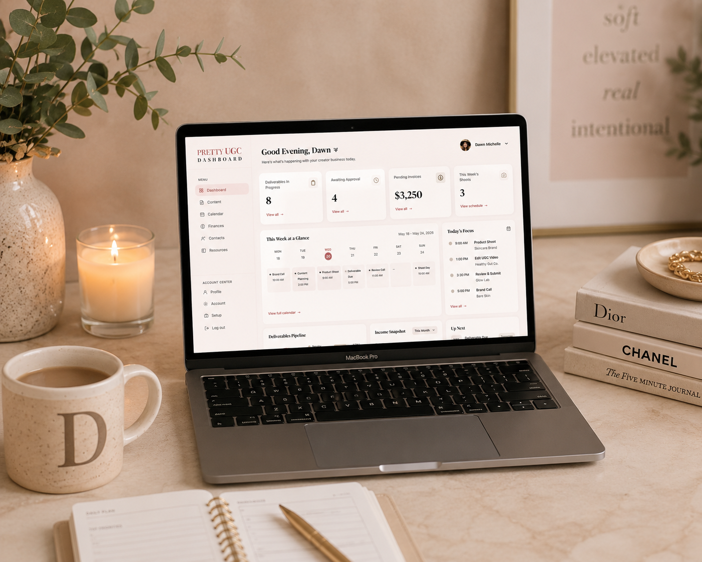 Pretty UGC Creator Dashboard