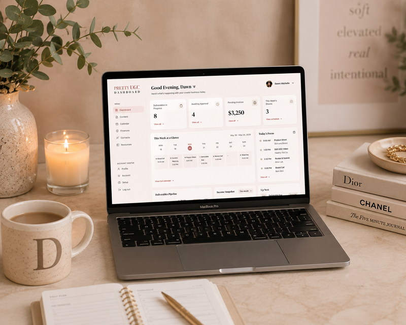 Pretty UGC Creator Dashboard